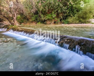Waterfalls Les Fonts d`Algar near Benidorm, Spain Stock Photo